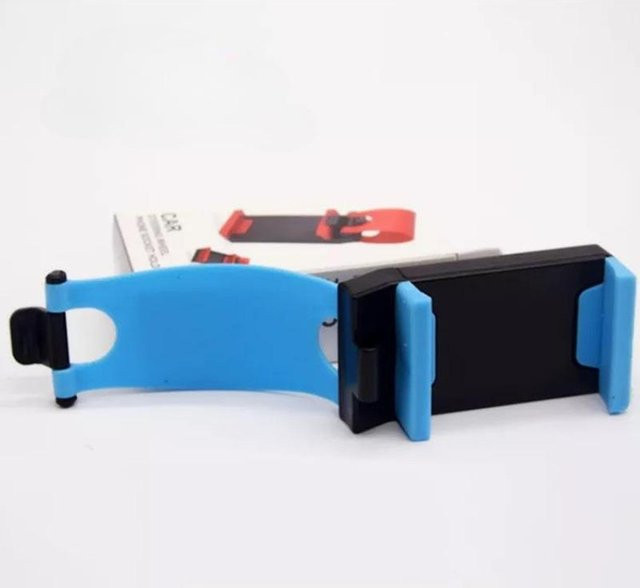 Houspace Universelle Handyhalterung für Auto, Lenkrad und Fahrrad aus Kunststoff in Blau - Bild 1