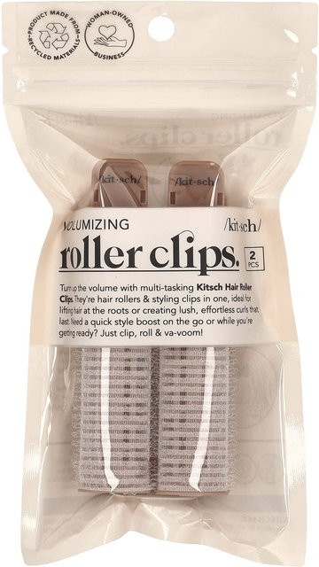 Kitsch Volumenverstärkte Roller-Clips, 2 Stk., beige - Bild 1