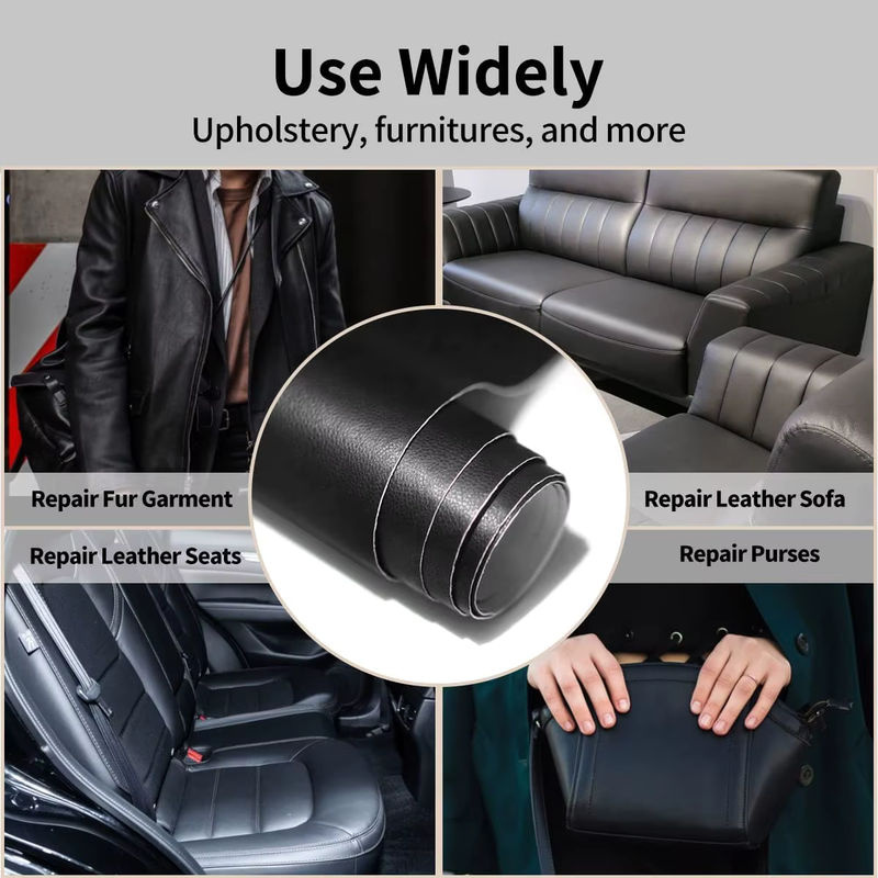 Selbstklebendes Leder Reparatur Patch Tape in Braun für Sofa, Autositz und Taschen, B/H: 160 x 4 cm - Bild 3