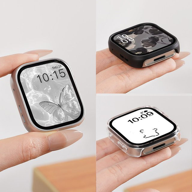 Uhrengehäuse für Huawei Watch Fit 5/Fit 5 Pro, hartes PC-Gehäuse, Glas-Displayschutz, Weiß, Unisex - Bild 1