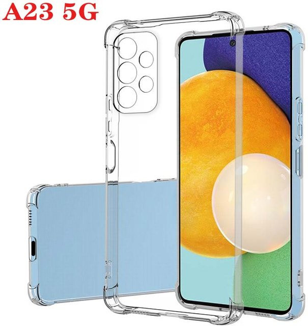 Stoßfeste Air-Bag Silikon Handyhülle für Samsung Galaxy A23 5G in Transparent, 1,5 mm dick - Bild 1