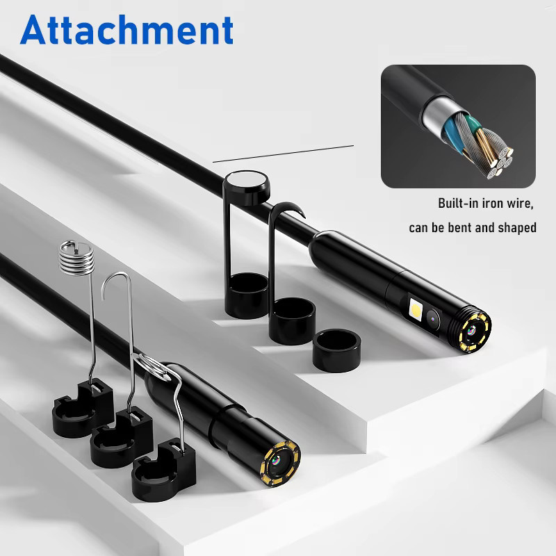 ILIHOME Industrielles Endoskop mit 4,3-Zoll-IPS-Bildschirm und wasserdichter 8 mm LED-Sonde für die Kfz-Inspektion in Schwarz - Bild 4