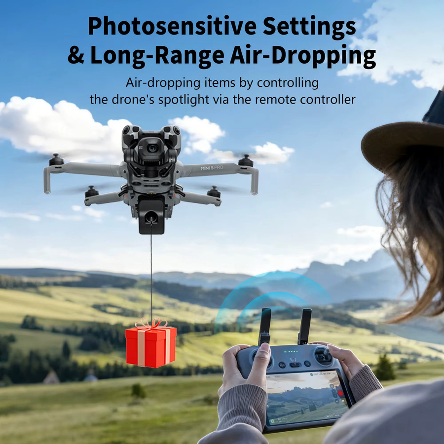 STARTRC Drohnen-Abwurfsystem für DJI Mini 5 Pro in Grau zur Nutzlastlieferung und zum Transport - Bild 3