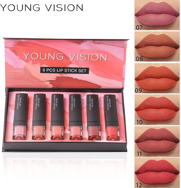 YOUNGS VISION Lippenstift-Set, matt, 6 Stück - Bild 1