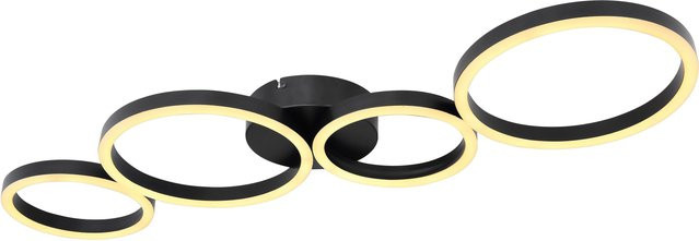 Deckenleuchte VENOSA von Globo Lighting in Schwarz und Multicolour im modernen Ring-Design - Bild 1