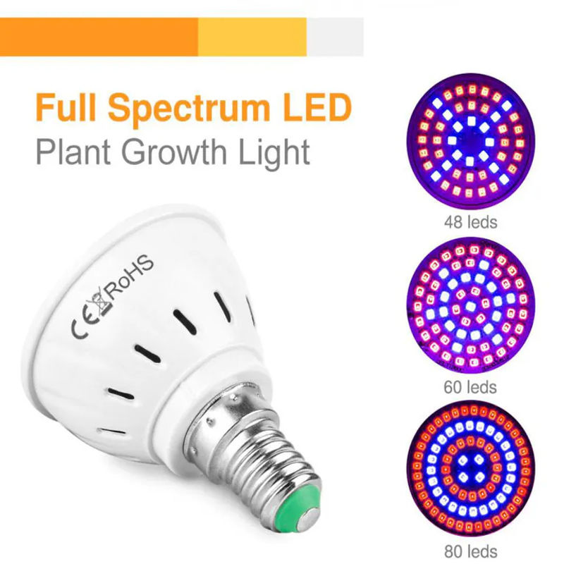 2er-Set GuangZhouZhenqin Vollspektrum LED Pflanzenwachstumslampe mit 60 LEDs und E27-Sockel für Hydroponik und Grow Box, 220 V - Bild 2