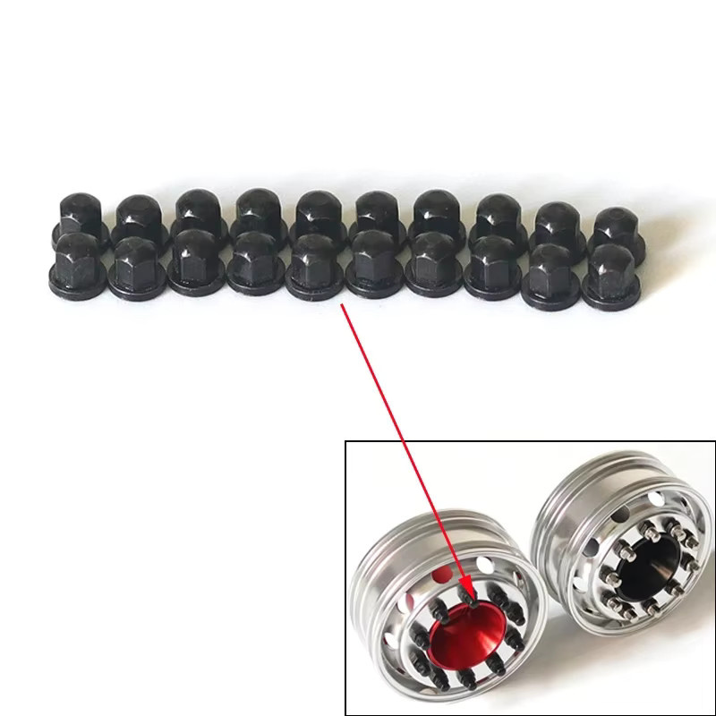 Tamiya Radnaben-Metallmutter M2 Schraubenteile, 20 Stück, Maßstab 1:14 - Bild 2
