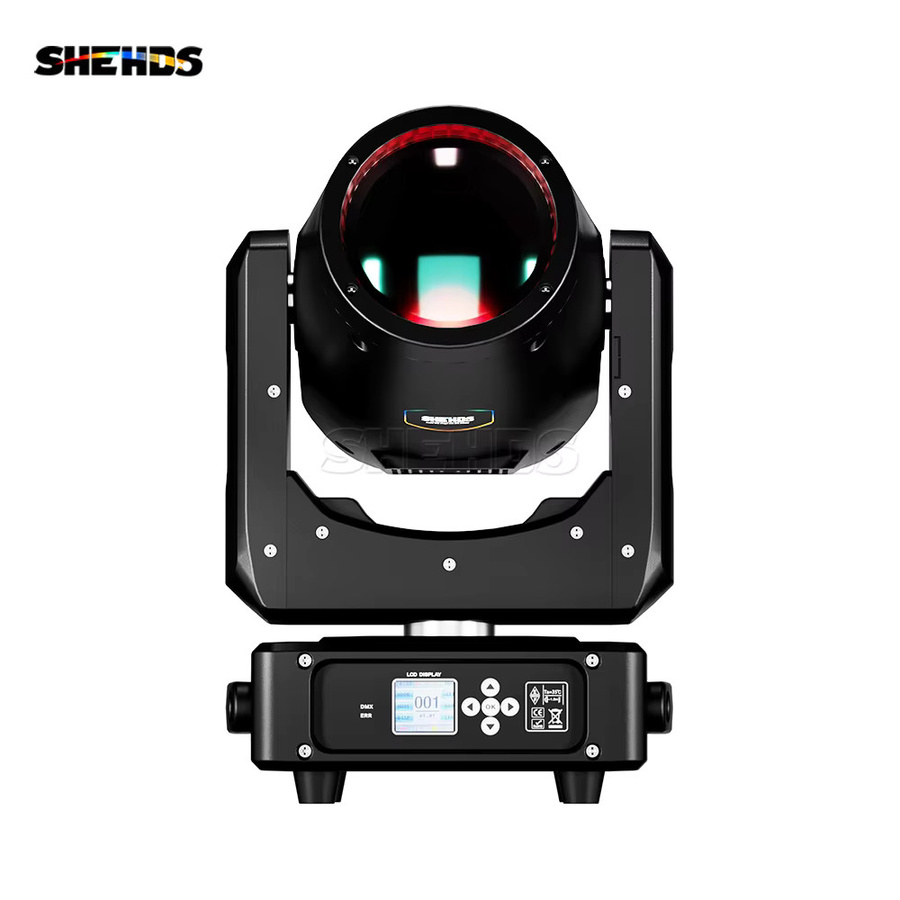 SHEHDS 2er-Set Mini Moving Head 230W 7R Strahl Glühbirne RGB Regenbogen-Beleuchtung in Schwarz - Bild 2