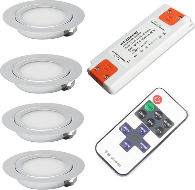 Ohlite LED-Mini-Strahler IP65 in Weiß für Innenbereich, Badezimmer und Schrank mit Treiber - Bild 1