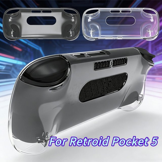 Transparente ergonomische TPU-Griff-Schutzhülle für Retroid Pocket 5 in Weiß - Bild 1