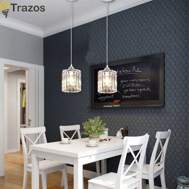 TRAZOS LED Kristall Kronleuchter Modern in Chrom und Transparent für Wohnzimmer und Esszimmer - Bild 1