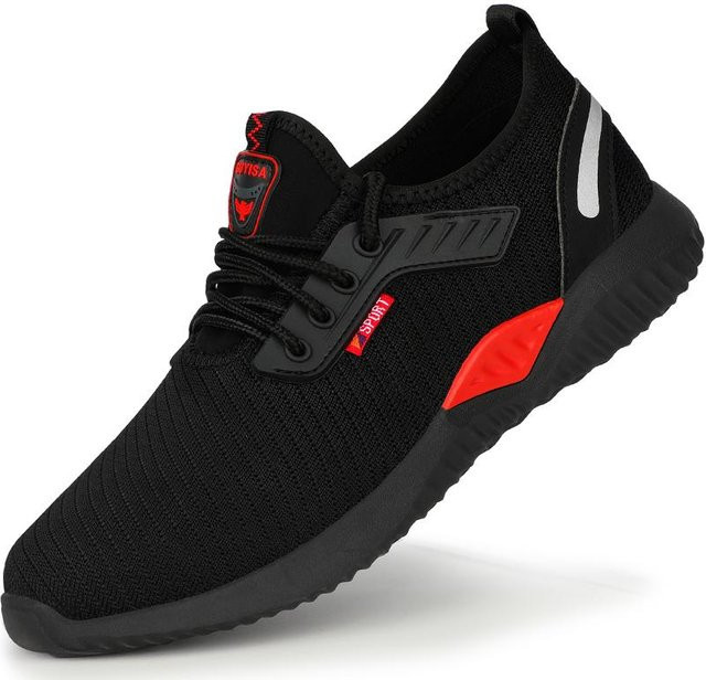Avant-garde Arbeitssicherheitsschuhe in Schwarz mit Stahlkappe, leichte und atmungsaktive Sicherheitsstiefel für Herren und Damen, Größe 45 - Bild 1