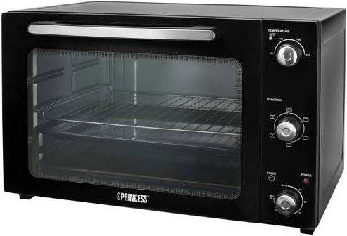 Princess 112759 Minibackofen mit Umluft-Funktion, Grill und Ober-/Unterhitze in Schwarz, 55 l - Bild 1