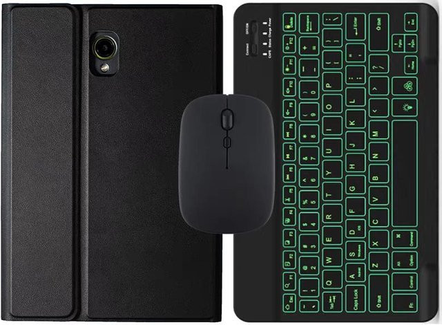 Bluetooth-Tastaturhülle für Samsung Galaxy Tab Active 3 8.0 und Tab Active 5 8.0 SM-X300 SM-X306B mit arabischem Layout in Schwarz - Bild 1