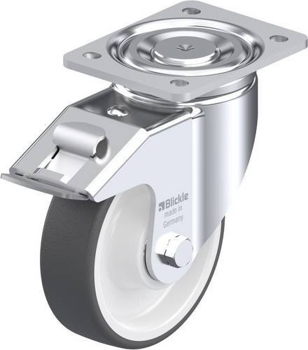 Blickle LH-POTH 150K-FI Lenkrolle mit Feststeller in Silber, Rad-Durchmesser: 150 mm, Tragfähigkeit: 500 kg - Bild 1