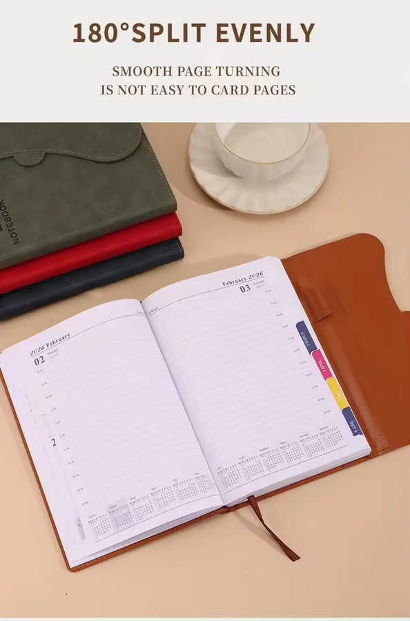 A5 Zeitplan 2026 Täglicher Planer mit PU-Einband und Hardcover für 365 Tage - Bild 3