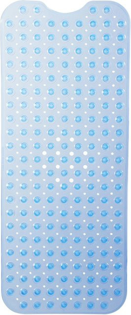 Rutschfeste Badewannenmatte XXL von Relaxdays aus PVC in Blau, B/T/H: 97 x 39 x 0,7 cm - Bild 1