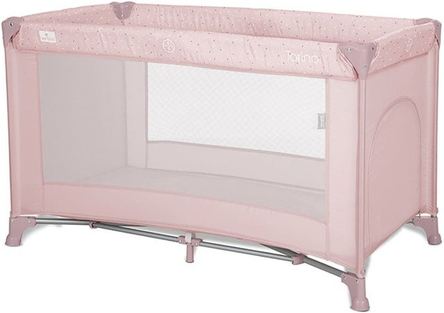 Lorelli Reisebett Torino Laufstall mit seitlichem Eingang, Tragetasche und Faltmatratze in Pink - Bild 1