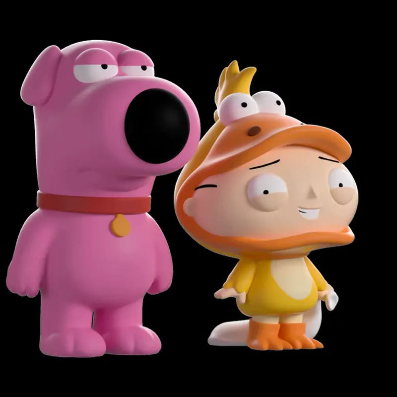 Bandai Family Guy Brian & Stewie Puppen mehrfarbig handgefertigtes Desktop-Ornament aus Kunststoff - Bild 4