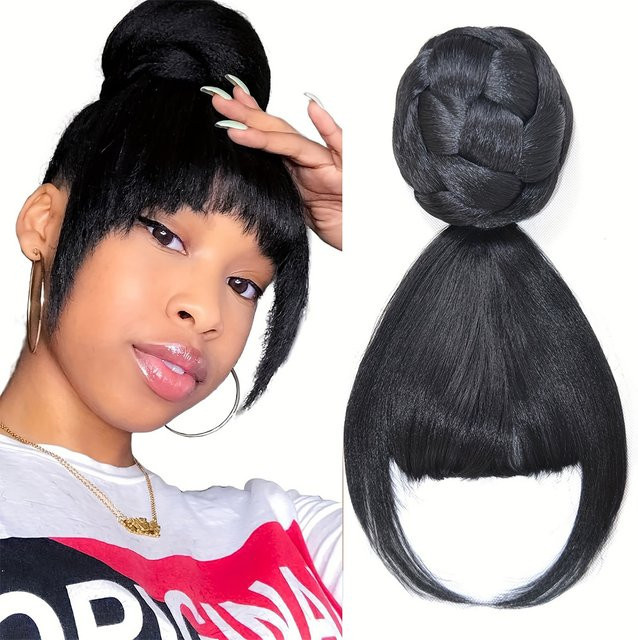 G&T Wig Synthetisches Dutt- und Bang-Set, 2-teilig, Damen - Bild 1