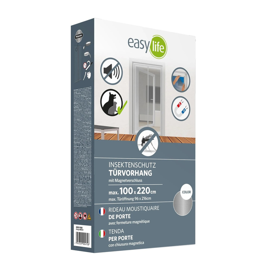 Easy Life Insektenschutz Magnet-Türvorhang Premium Weiß B: 100 cm, H: 220 cm - Bild 2