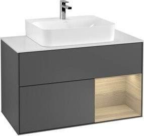 V&B Waschtischunterschrank Finion 100 in Anthrazit, Breite: 100 cm, Höhe: 50,1 cm, Tiefe: 50,1 cm - Bild 1