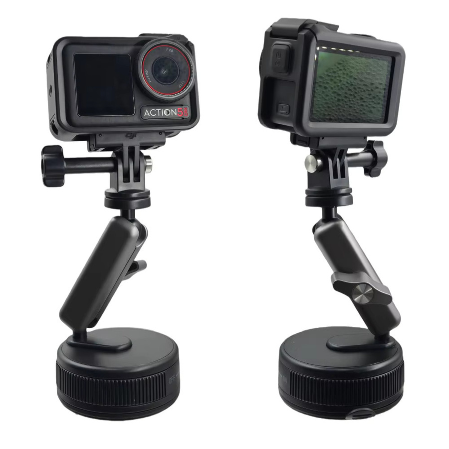 AKwing Saugnapf-Kamerahalterung für Auto in Schwarz, 360 Grad verstellbare Fahrzeug-Windschutzscheibenhalterung für Insta360 X3 X4 X5 GO Ultra ACE PRO 2 GO 3S Action Cameras - Bild 3