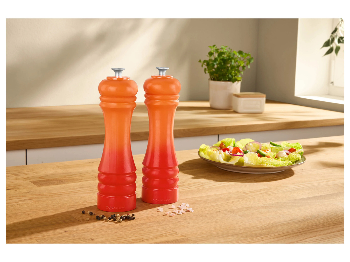 SILVERCREST Salz- und Pfeffermühlen-Set mit Keramikmahlwerk in Orange - Bild 2