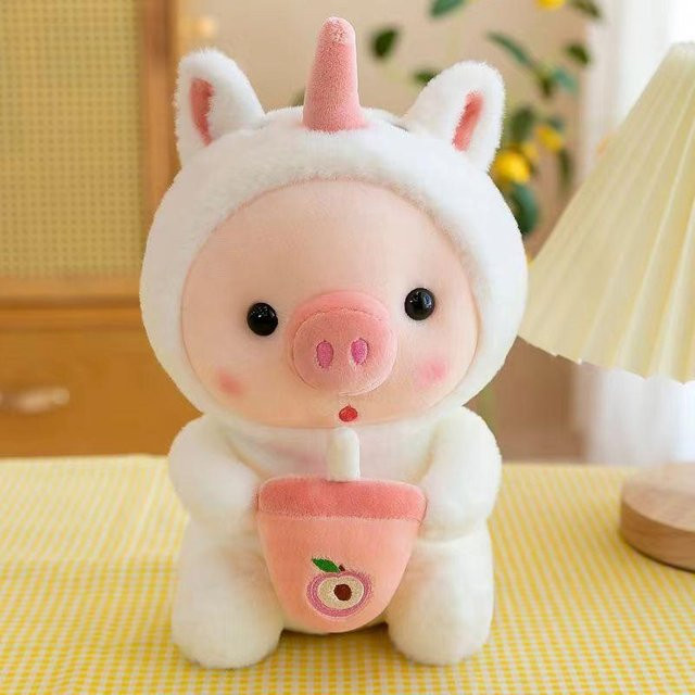 Fashnics Ferkel Plüschtiere, Schweinchen mit Boba Tea, ab 14 Jahre - Bild 1