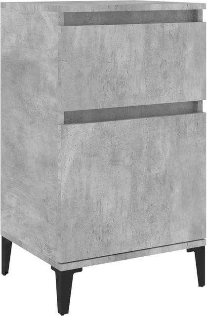 vidaXL Nachttisch Modell 1 in Betongrau aus Holzwerkstoff und Metall, B/T/H: 40 x 35 x 70 cm - Bild 1
