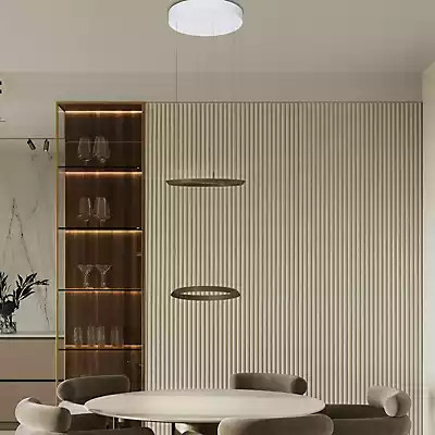 Oligo Yano LED-Pendelleuchte in Braun mit weißem Baldachin, dimmbar und Tunable White (2200K - 5000K) - Bild 2