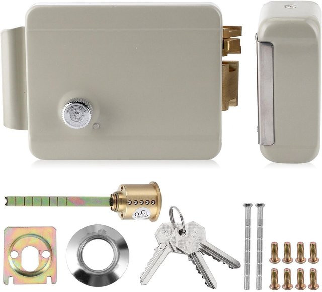 Neoglint Elektrischer Türöffner 9-12V 2-Draht Elektromagnetisches Türschloss in Grau - Bild 1