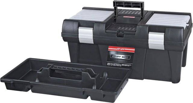 PROREGAL Werkzeugkoffer Light M mit Einsätzen aus Polypropylen, Schwarz, H x B x T: 24,6 x 52,5 x 25,6 cm - Bild 1