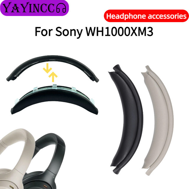 Sony Ersatz Ohrpolster und Kopfbalkenkissen aus Memory-Schaum für WH-1000XM3 Headset in Schwarz und Gold - Bild 1