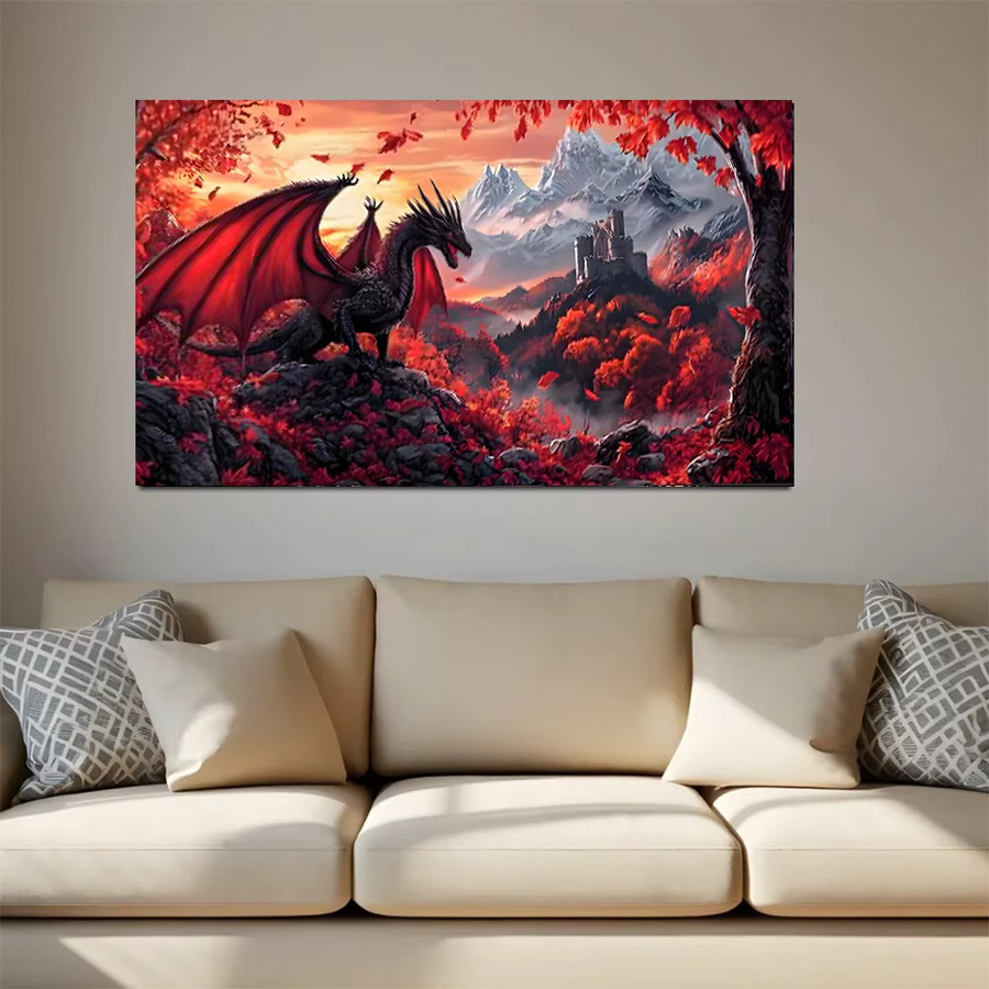 Mrs.Guo Drachen-Fantasie-Schloss Diamant-Malerei-Set, Fantasy, Bunt / Mehrfarbig - Bild 2