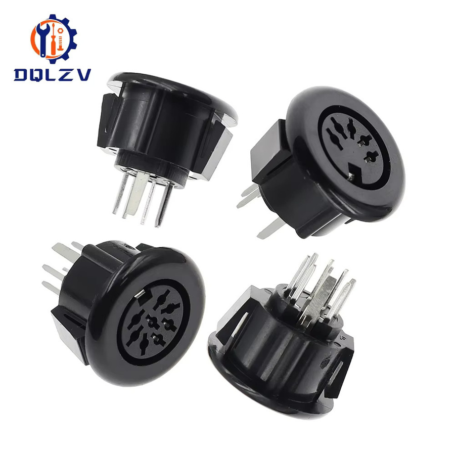 DIN Buchse Typ Runde Buchse 5/8 Pole zum Löten in Schwarz für Chassis S Video Stecker - Bild 2