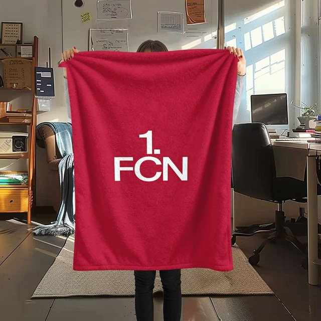 FCN Poster Decke CCesHome in Rot, weich und flauschig, B/B: 80 x 120 cm - Bild 1