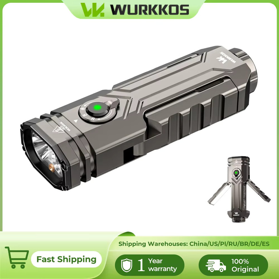 Wurkkos HD02 LED-Taschenlampe mit 3200 Lumen, faltbar, magnetisch und wiederaufladbar in Weiß - Bild 5