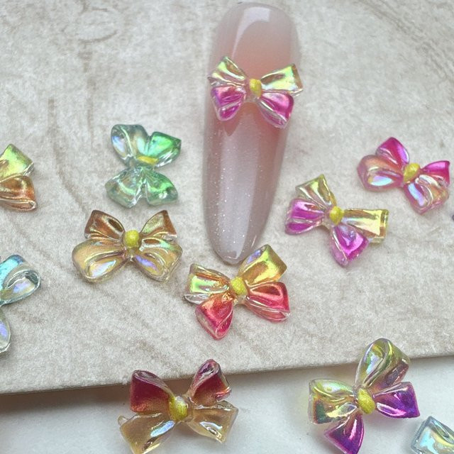 Zhou Nailart Nagel-Charms, Schimmernd, 07-Mix, 100 Stück - Bild 1