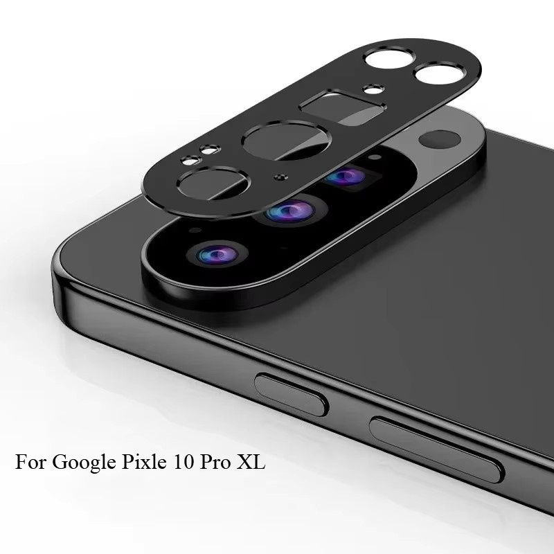 Kameraobjektiv-Schutzabdeckung aus Metall und Aluminium für Google Pixel 10 Pro Fold, 9 Pro XL in Schwarz - Bild 4
