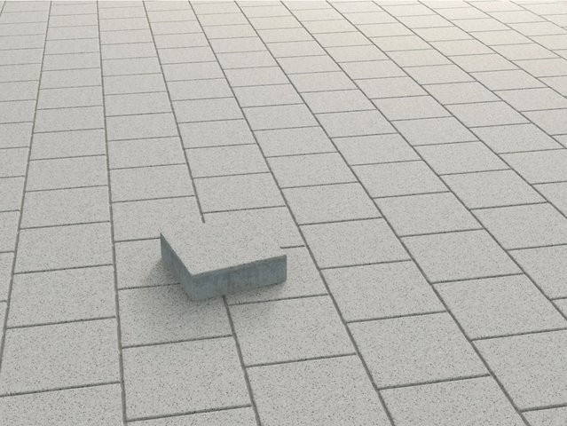Quadrat-Pflaster Beton Weiß gewaschen B/T/H: 20 x 20 x 6 cm - Bild 1