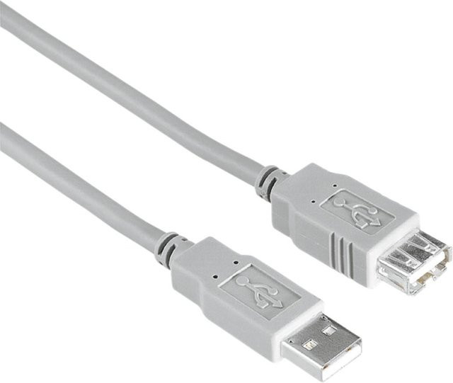 Hama USB-Verlängerungskabel USB-A in Grau, Länge: 3,00 m - Bild 1