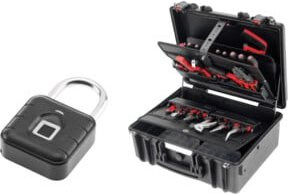 CIMCO Werkzeugkoffer Gigant-S in Schwarz mit 21 Werkzeugen und Fingerprint-Schloss - Bild 1