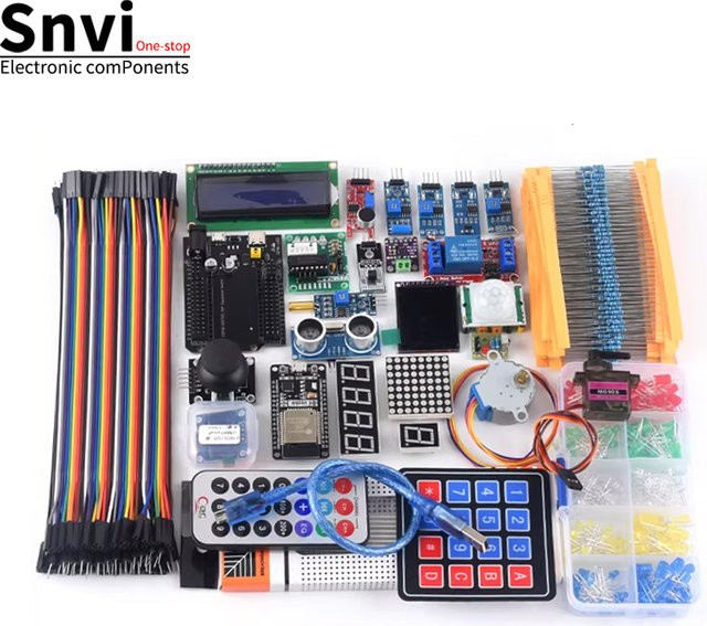 Snvi ESP32 Entwicklungsboard Starter-Kit mit WiFi und Bluetooth für IoT-Projekte und Arduino-Lernsets in Multicolor - Bild 1