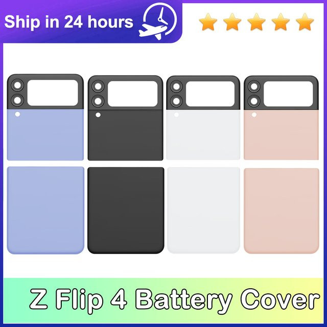 Samsung Z Flip4 Ersatz-Rückseiten-Glasabdeckung und Akkugehäuse in Schwarz für Modelle F7210 F721U F721B F721N - Bild 1