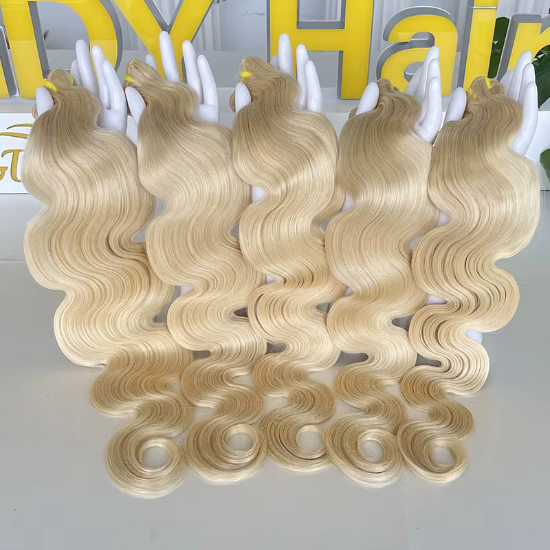 GDYLuxury Blonde Body Wave Bundles, 613, 100% Vietnamesisches Echthaar - Bild 6