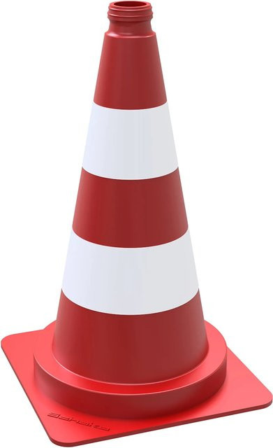 Schake Leitkegel Reflektierend Rot-Weiß Höhe: 50 cm - Bild 1
