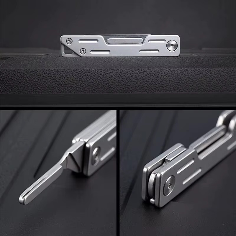 Edelstahl Klappmesser Set in Silber mit 9 austauschbaren Klingen als scharfes Hobbymesser und Bastelmesser - Bild 3