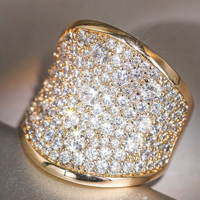 Huitan Damenring, Gold, Zirkonia - Bild 1