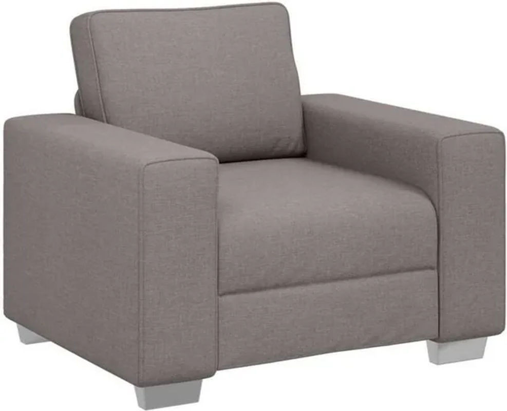 Modernes 1-Sitzer Sofa mit Kissen von vidaXL in Taupe meliert aus Stoff, B/T/H: 100 x 77 x 82 cm - Bild 1